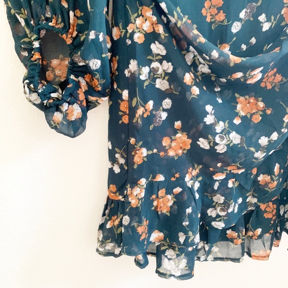 Princess Polly Teal Meral Mini Dress 6 - Picture 7 of 15